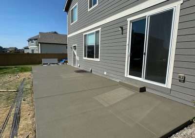 ECB Concrete Large Concrete Patio Backyard Installation Clean Edges Concrete Patios