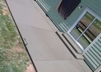 ECB Concrete Side Yard Concrete Patio with Step Detail Concrete Patios