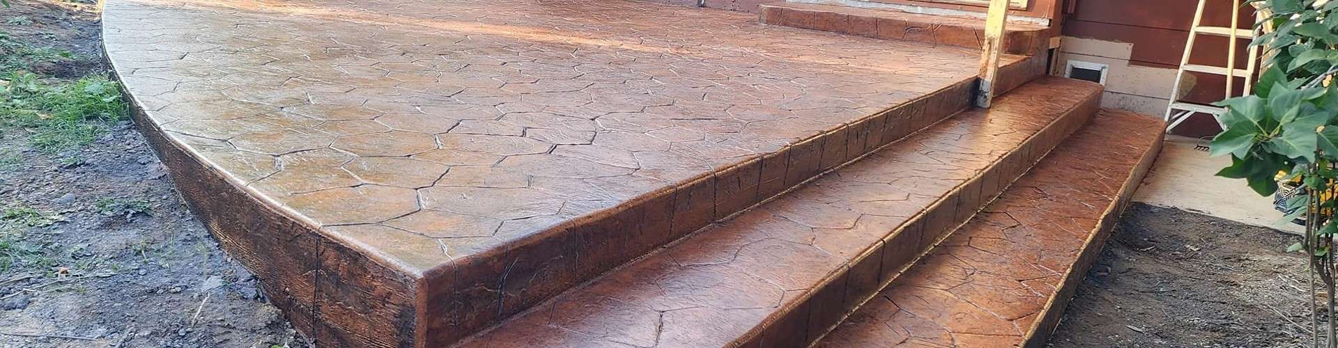 ECB Concrete Stamped Concrete Patio Decorative Finish Steps