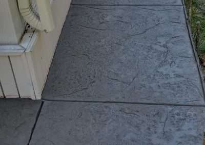 ECB Concrete Stamped Concrete Walkway Along House Side Yard Stamped Concrete
