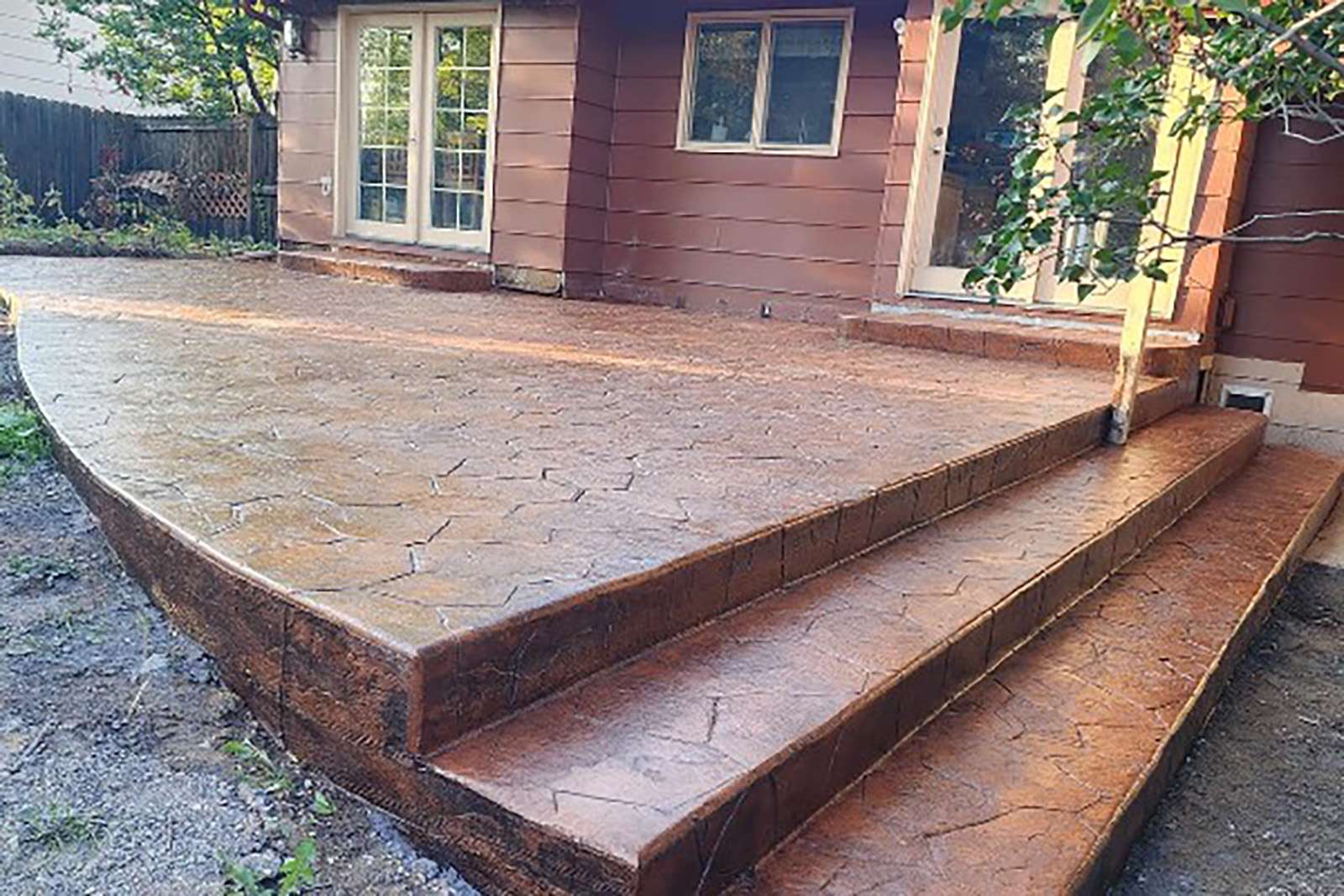 ECB Concrete Stamped Concrete with Stairs Stamped Concrete